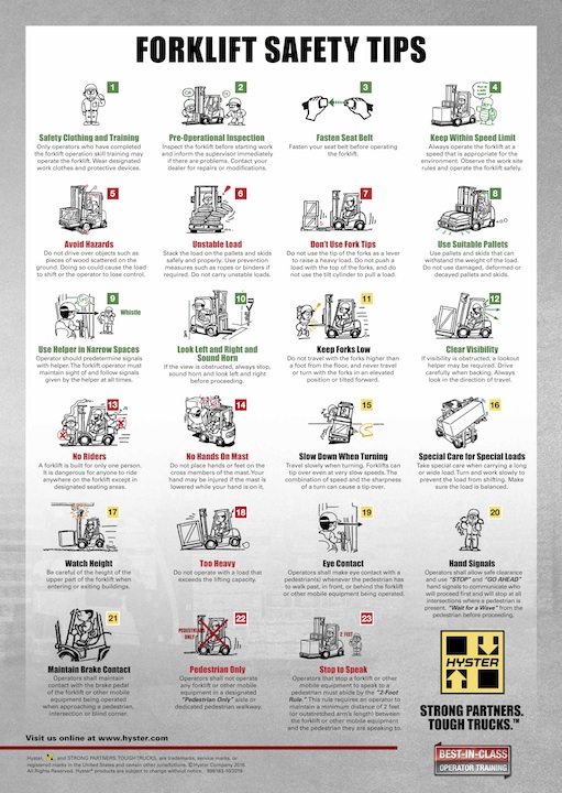 Fork Lift Truck Safety Poster Safety Posters Notices - vrogue.co
